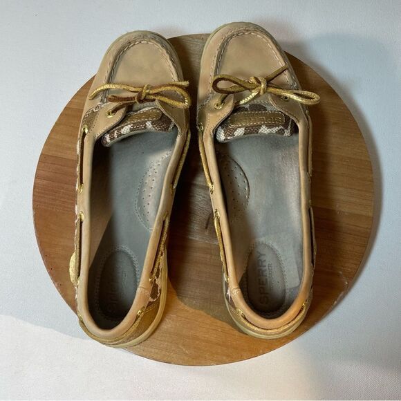 Sperry - Angelfish gold leopard Boat Shoes 9 - Picture 4 of 7